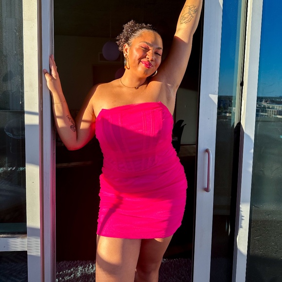 Pink Ruffle Dress - Picture 3 of 3